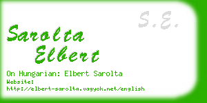 sarolta elbert business card